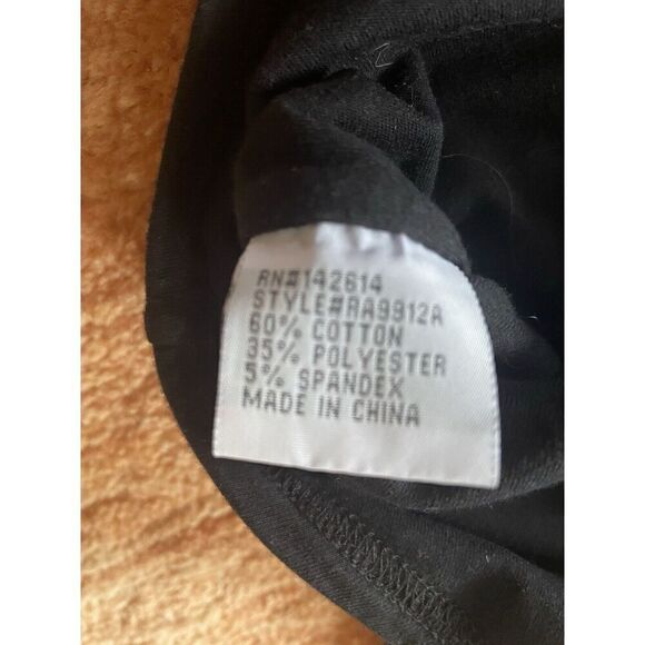 LOVE UNIVERSITY Black Long Sleeve Laceups Stretch Body Size L - Picture 6 of 8